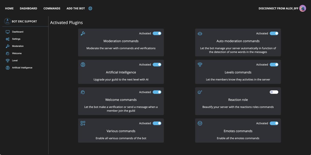 Aperçu Discord Bot Eric